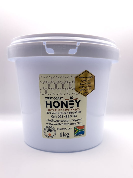 1kg bucket of raw West Coast honey